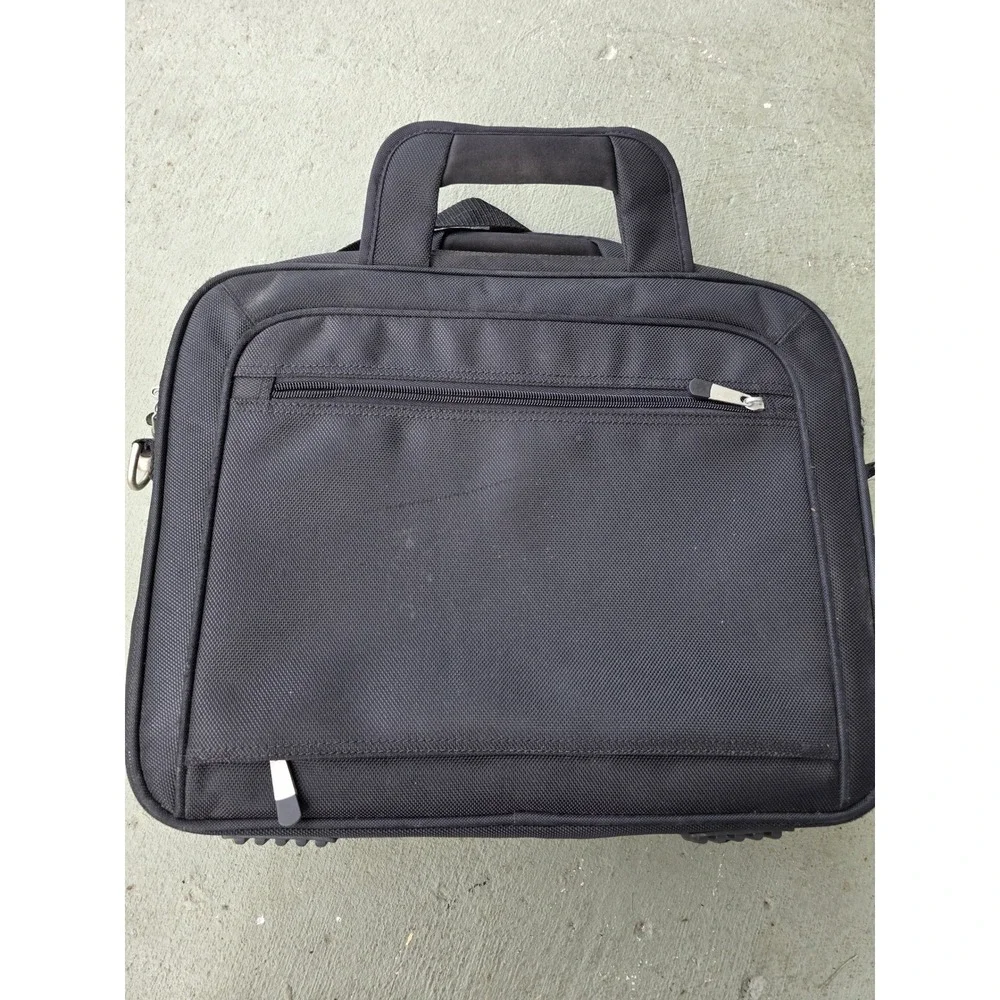 Dell Black Ballistic Nylon Laptop Messenger Bag Briefcase Professional Travel Z2